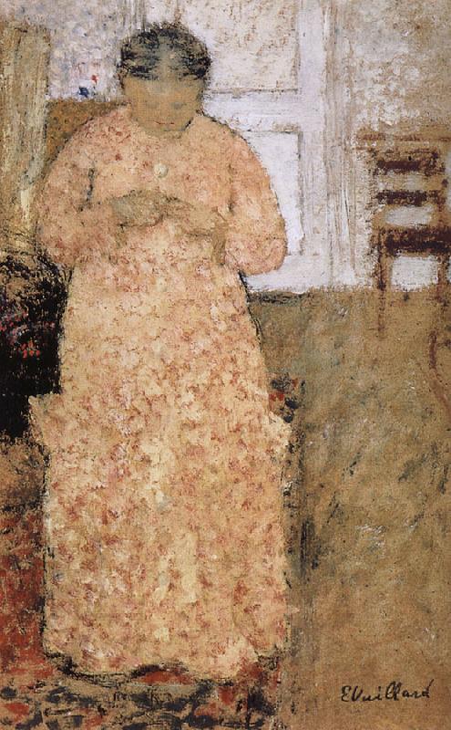 Edouard Vuillard Pink clothes women France oil painting art